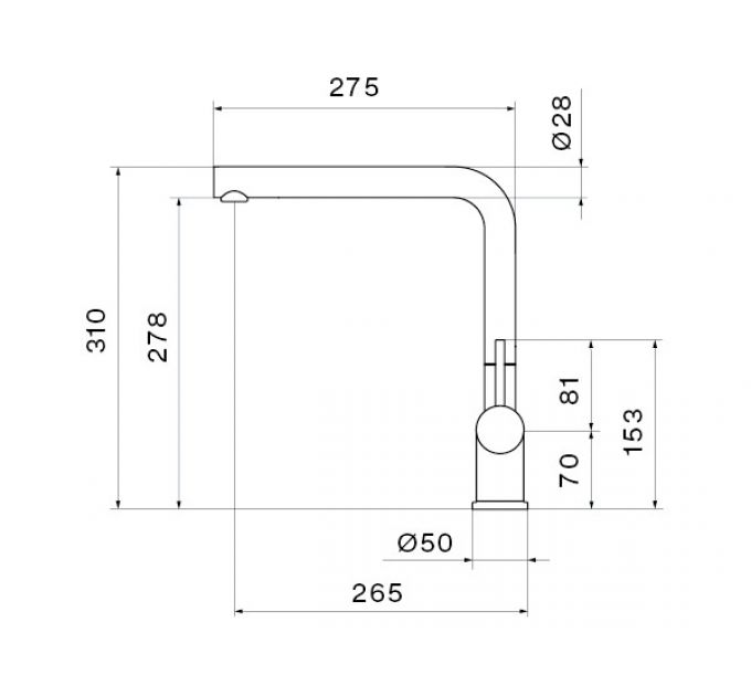 Смеситель Falmec ISEO CORNER WH