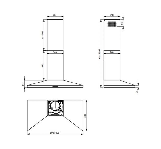 Вытяжка Falmec MIZAR 90 E.P.