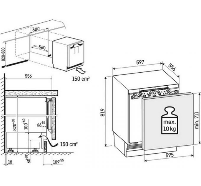 Морозильная камера Liebherr SUFd 3603-20 001 Pure встраиваемая