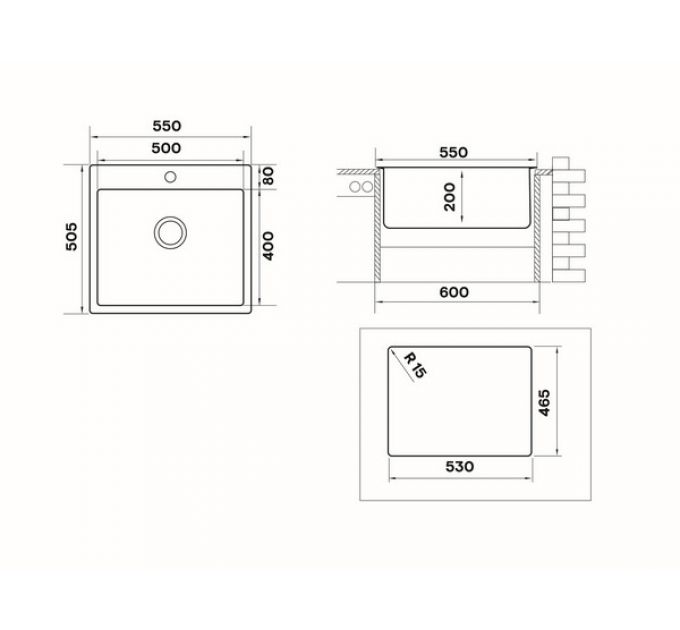 Мойка Longran Techno TEB550.505 -GT10P