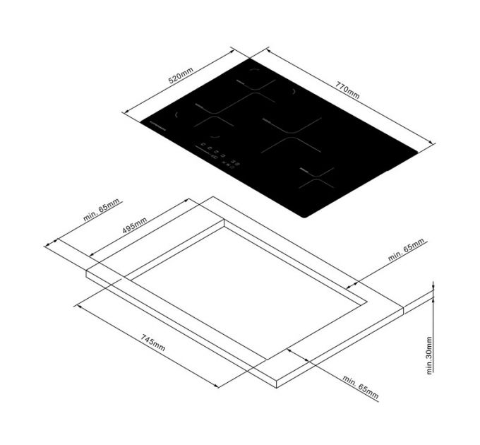 Варочная панель Kuppersberg ICS 804 индукционная
