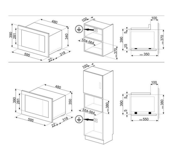 СВЧ - печь SMEG FMI120B3