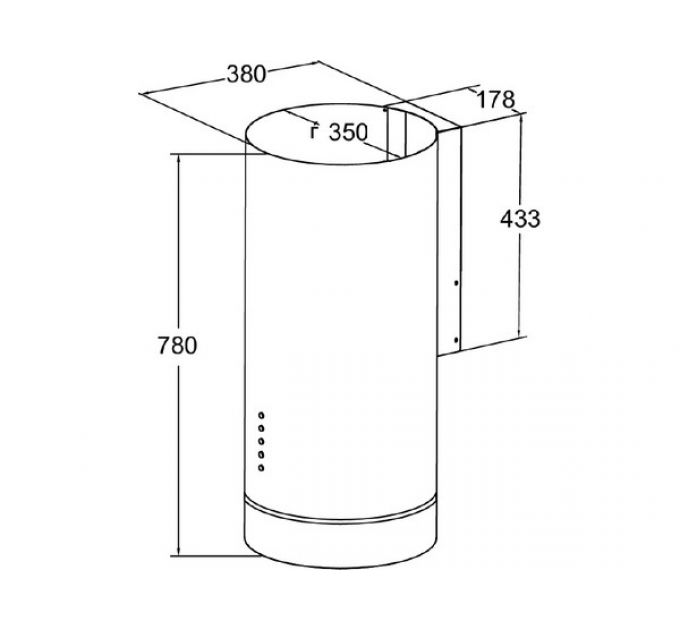 Вытяжка MEFERI TUBE35WH COMFORT