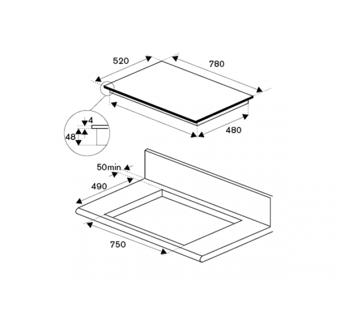 Варочная панель Bertazzoni P784IC1B2NEE индукционная