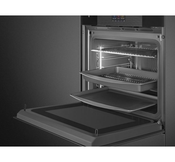 Духовой шкаф SMEG SO6104APB3 с паром и СВЧ