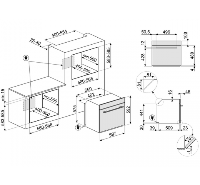 Духовой шкаф SMEG SF6100VB3