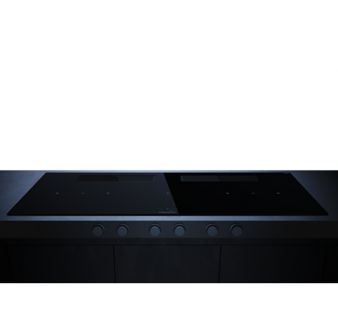 Варочная панель Kuppersbusch KMI 12850.0 SR-S Black Chrome индукционная с вытяжкой