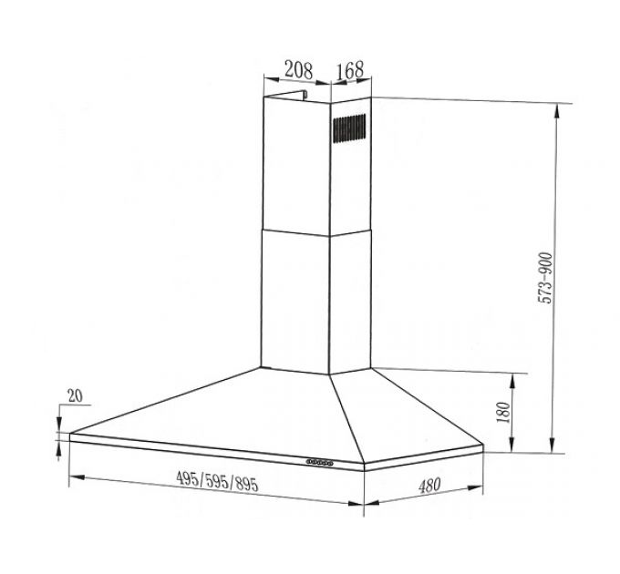 Вытяжка MAUNFELD CORK 60 нержавеющая сталь
