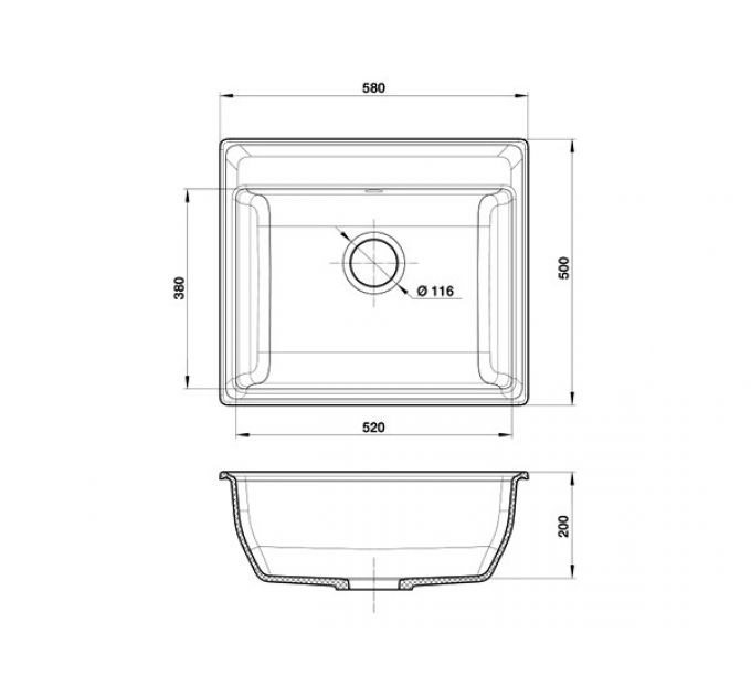 Мойка Granfest GF-V-580 песочный