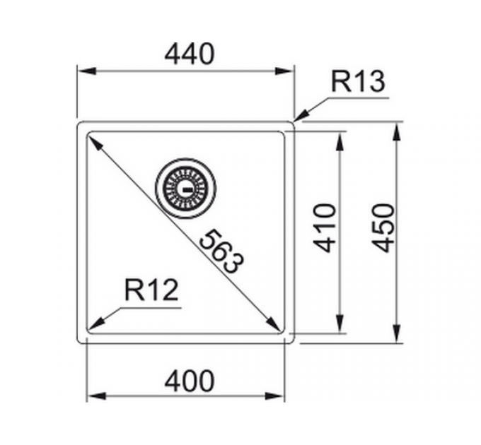Мойка Franke BXX 210-45, стоп-вент. (127.0679.183)