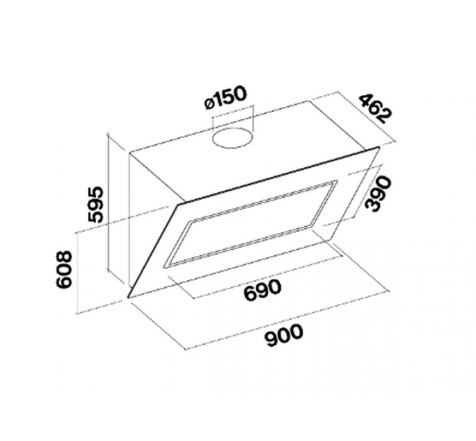 Вытяжка Falmec QUASAR GLASS WHITE 90