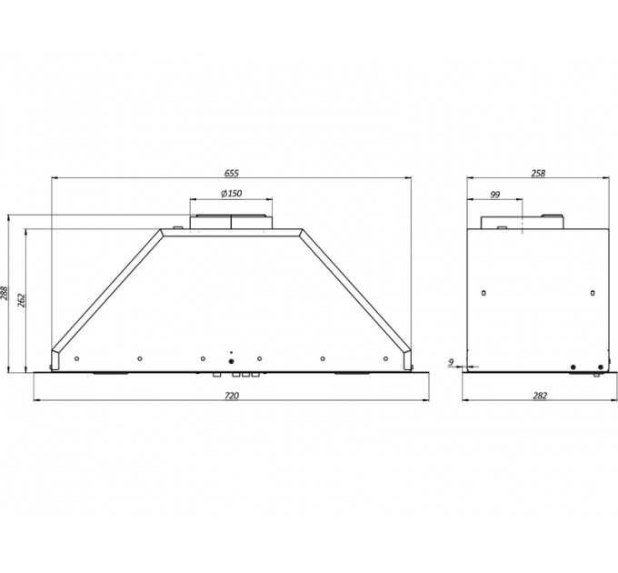 Вытяжка Elikor Flat 72П-650-К3Д белый