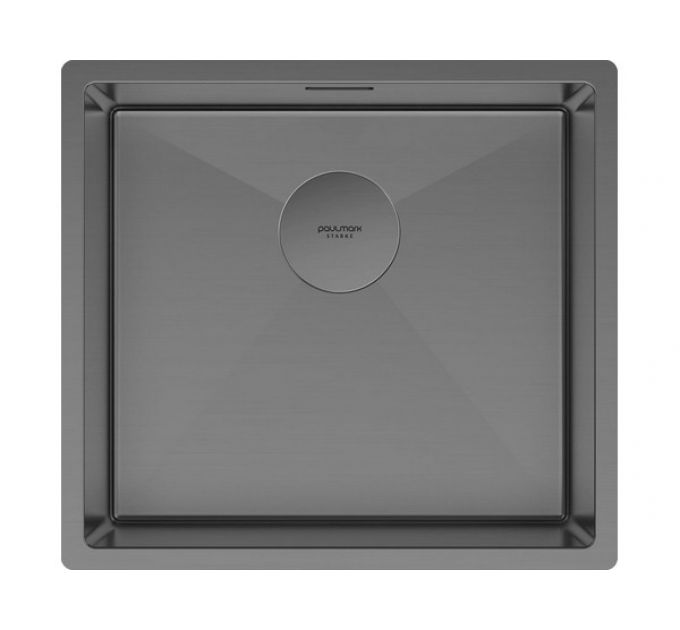 Мойка Paulmark Next 48 uni PM214844-GM, вороненая сталь