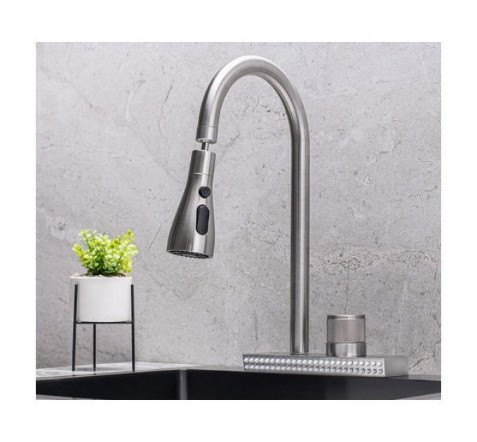 Смеситель Handmade SUS130-017F-2, нерж.сталь, с водопадом