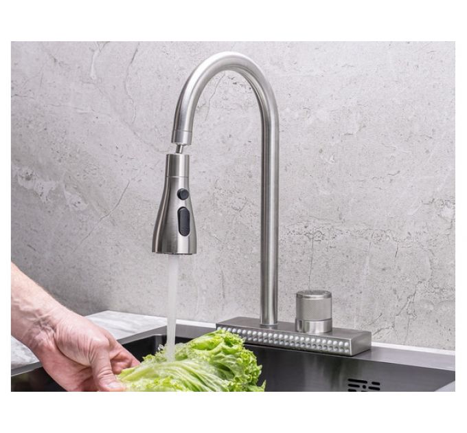 Смеситель Handmade SUS130-017F-2, нерж.сталь, с водопадом