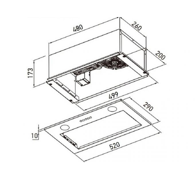 Вытяжка MEFERI INBOX52WH LIGHT