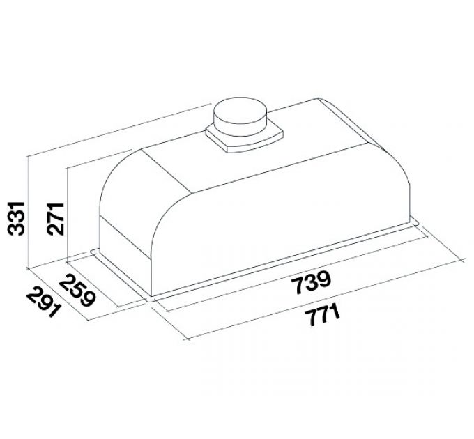 Вытяжка Falmec GRUPPO INCASSO PLUS 70 WH
