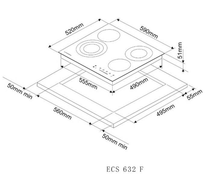Варочная панель Kuppersberg ECS 632 F электрическая