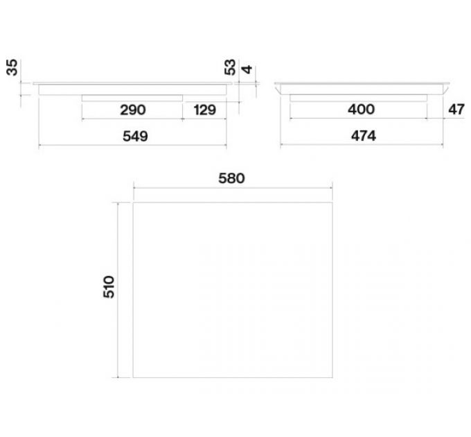 Варочная панель Falmec PIANO INDUZIONE 58x51 индукционная
