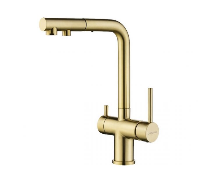 Смеситель Paulmark Serpentine Se213222-LG (SBG), светлое золото