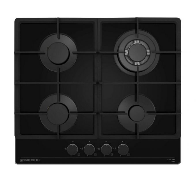 Варочная панель MEFERI MGH604BK GLASS POWER газовая