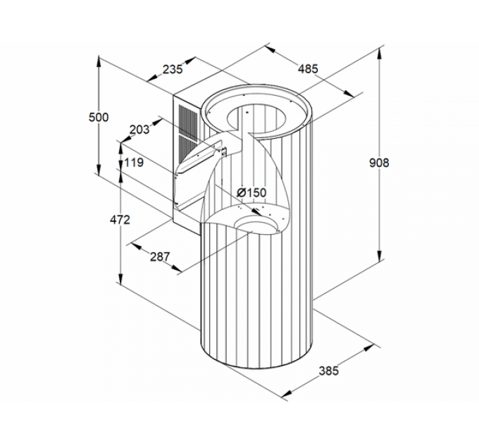 Вытяжка MAUNFELD EDELWEISS 39 WALL зелёный
