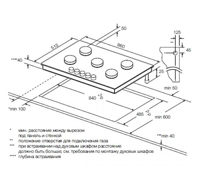 Варочная панель GRAUDE GS 90.1 SM газовая
