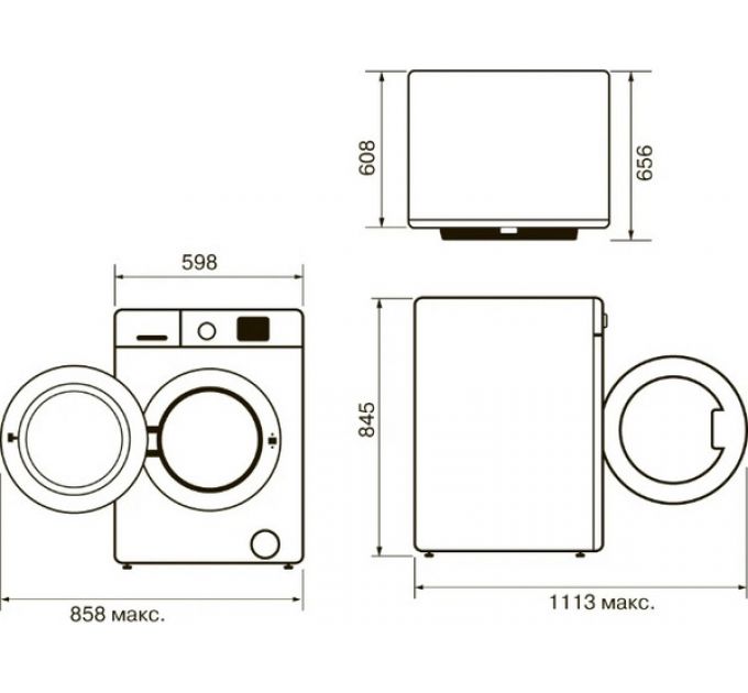 Стиральная машина KRONA RHENE MAX WHITE 1400 9K WM