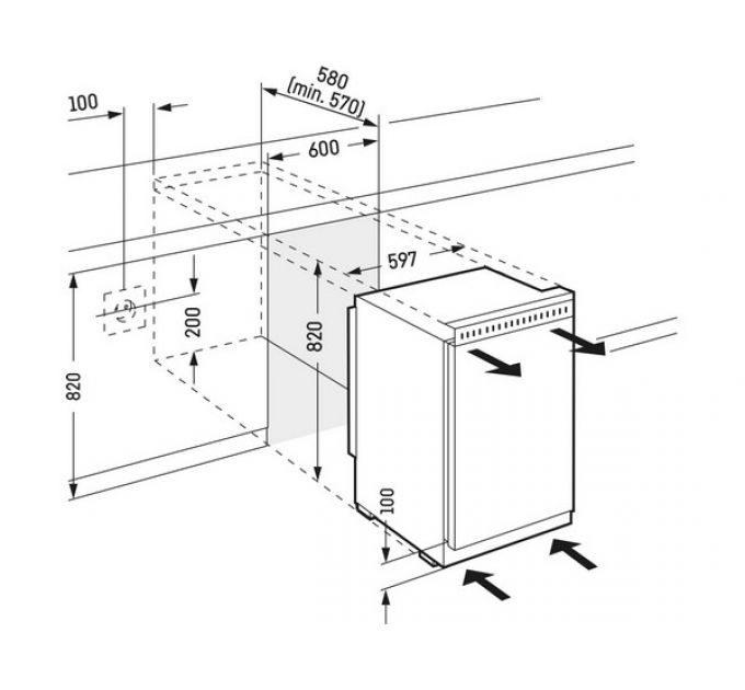 Холодильник Liebherr UK 1524-26 001 встраиваемый