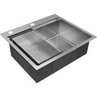 Мойка Paulmark Kroner-pro 59+коландер Advance, брашированная нерж. сталь