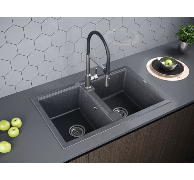 Мойка Paulmark Tandem 80/2 PM238150-DG, графит