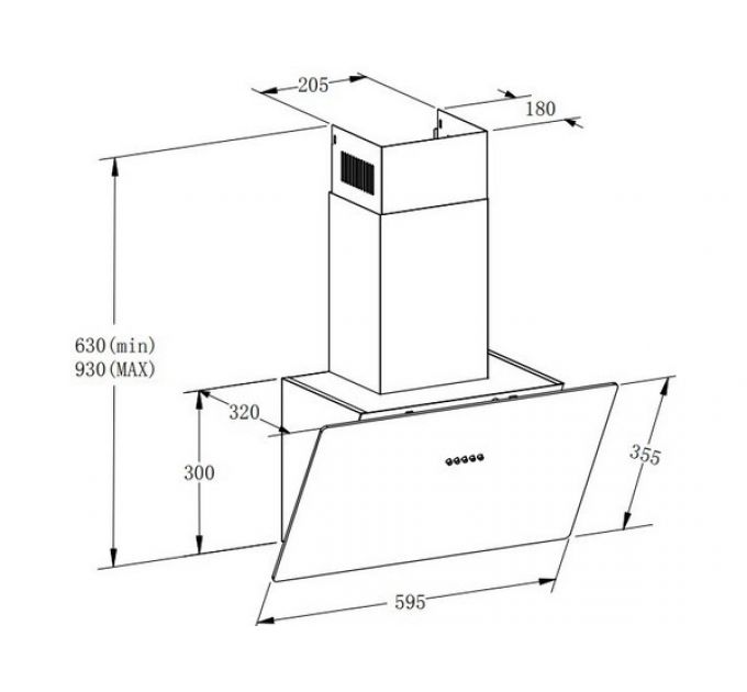 Вытяжка MEFERI AIRBOX60WH LIGHT