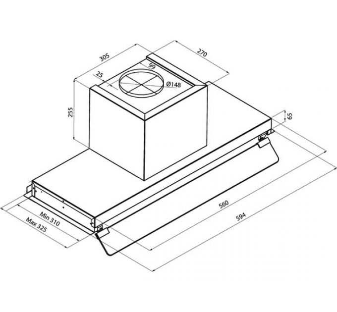 Вытяжка KRONA IDA 600 INOX 3P