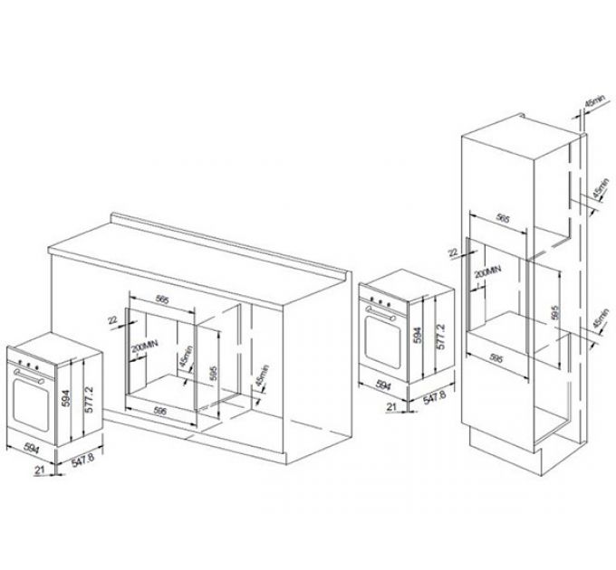 Духовой шкаф GRAUDE BE 60.2 W