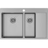 Мойка Paulmark Kroner 78/2SF PM227851-BSL, брашированная нерж. сталь