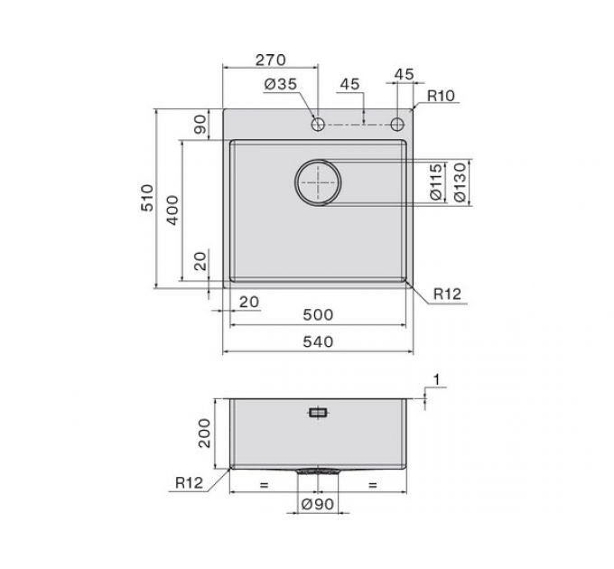 Мойка Falmec Garda 50