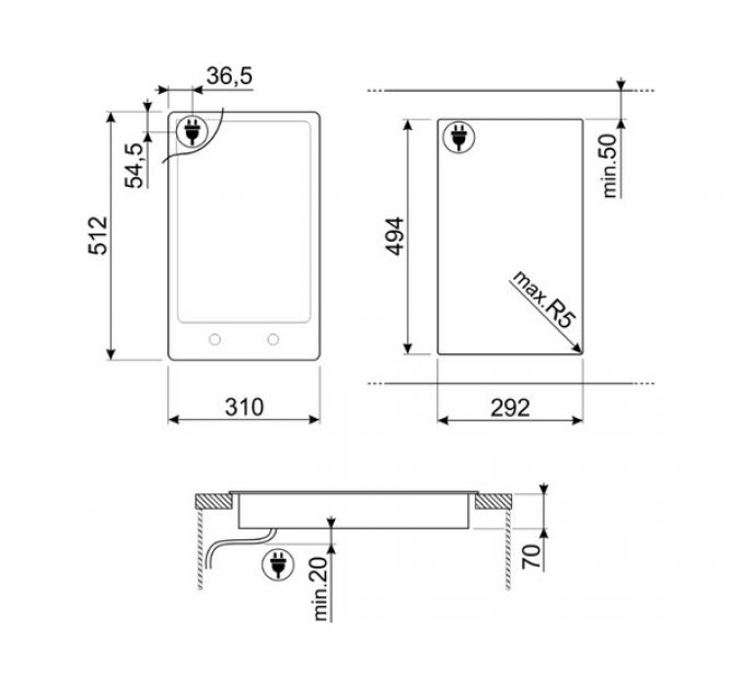 Варочная панель SMEG PGF32I-1 индукционная