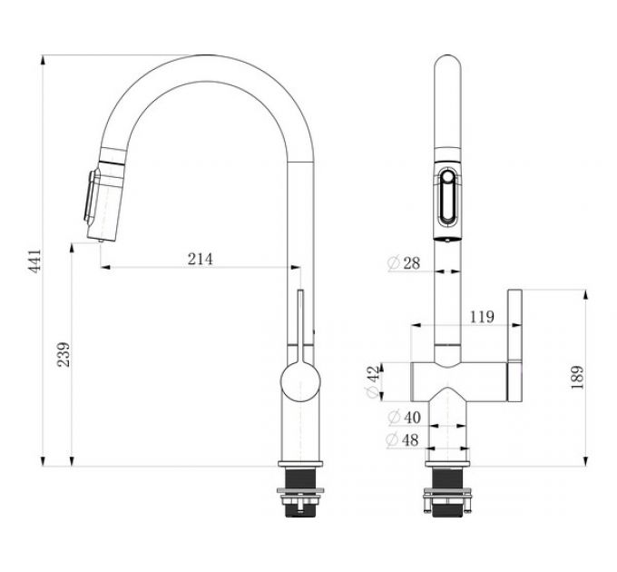 Смеситель Longran Techno LM2187 Black