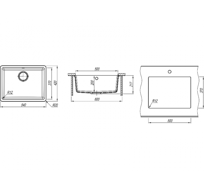 Мойка Florentina Вега 500 бежевый