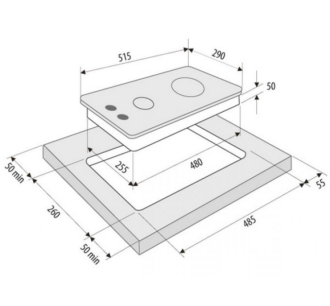 Варочная панель KRONA CALORE 30 WH газовая