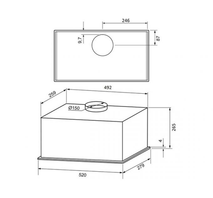 Вытяжка KRONA ASPEN 600 black SGC