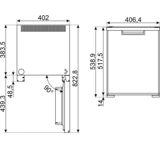 Минибар SMEG MTE40