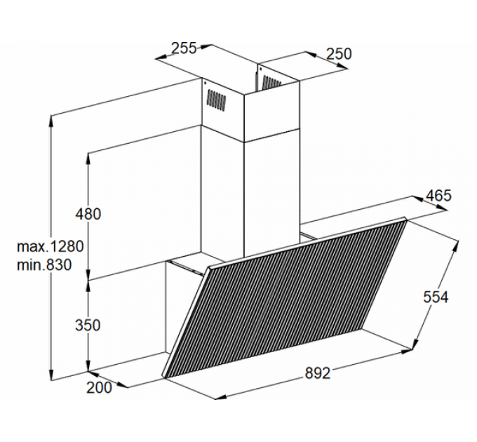 Вытяжка MAUNFELD FRANTA 90 чёрный антрацит