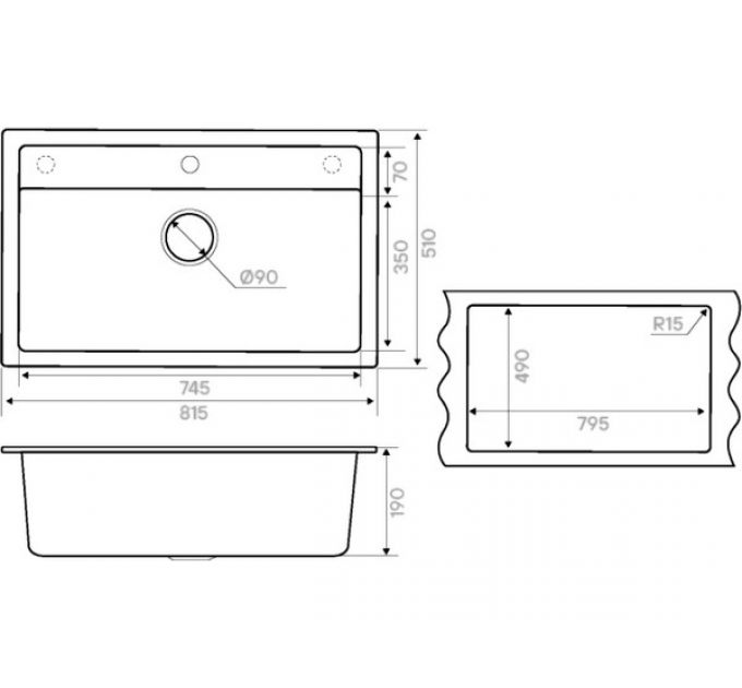 Мойка Kuchenstern TOP 80 титан