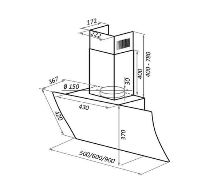 Вытяжка MAUNFELD SKY STAR CHEF 60 белый