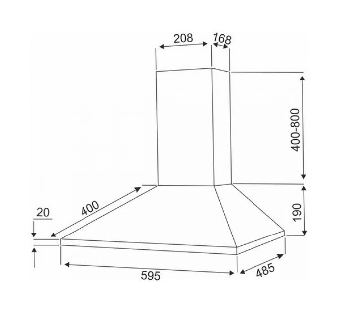 Вытяжка EXITEQ EX-1086 white