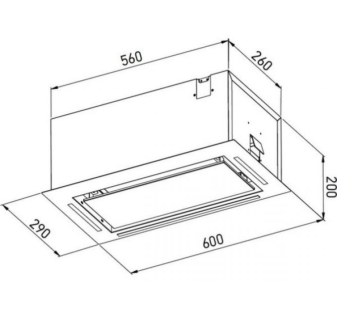 Вытяжка MEFERI INBOX60BK GLASS POWER