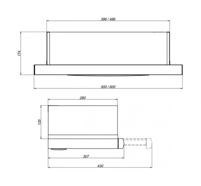 Вытяжка Elikor Slide 50П-430 белый/бел