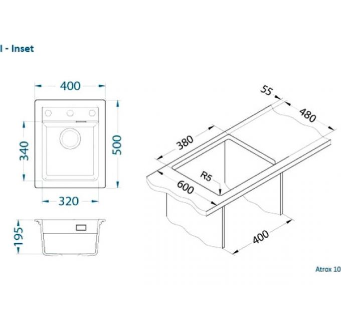 Мойка Alveus GRANITAL ATROX 10 BEIGE - G55