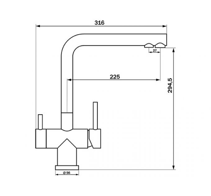 Смеситель Longran Sprint Logic LM2192 Stainless Steel